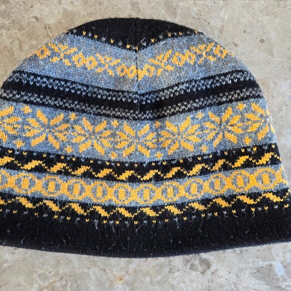 L.L. Bean Other - L.L. Bean  Kids/Youth Reversible Beanie Ski Hat Black Gray Yellow Size OS